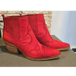 Sam Edelman Women's Winona Western Red Boot, Size 7.5